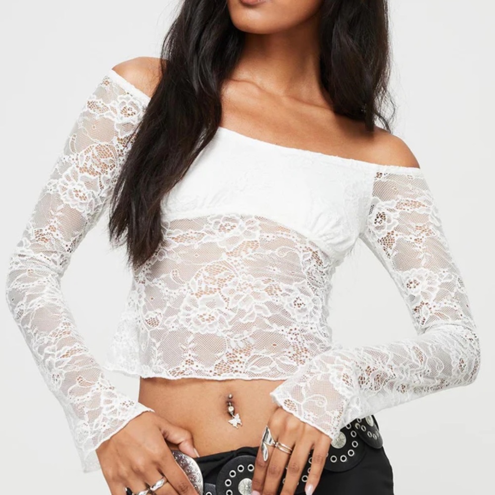 Princess Polly Lace Off the Shoulder Long Sleeve